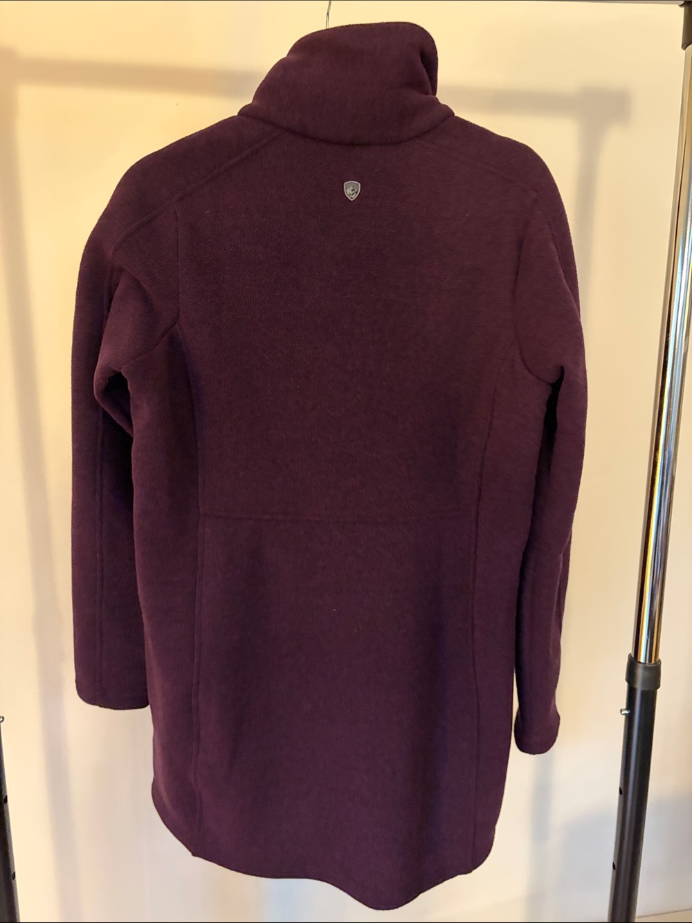 Kuhl Women's Trench-Style Fleece Coat in Deep Plum - Picture 6 of 7